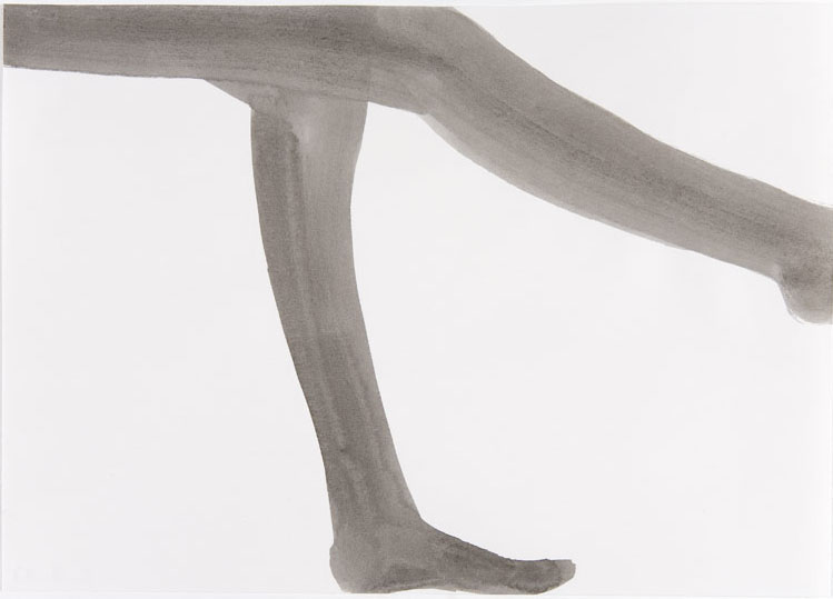 Silvia Bächli<br />Untitled<br />2007<br />india ink on paper<br />8 1/4 x 24 1/2 inches<br />  (22 x 31 cm) <br />PF1334<br />