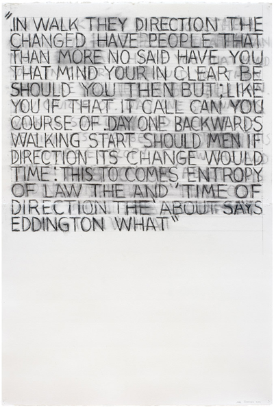 Mel Bochner<br />You Can Call It That If You Like<br />2001<br />charcoal on two sheets of paper<br />44 x 30 inches<br /> (111.76 x 76.20 cm)<br />