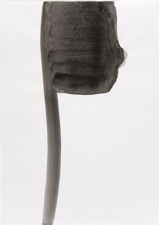 Silvia Bächli<br />Untitled<br />2007<br />gouache on paper<br />24 1/2 x 8 1/4 inches<br />  (31 x 22 cm)<br />PF1336<br />