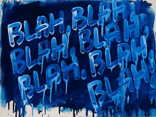 Mel Bochner<br />Blah, Blah, Blah<br />2008<br />oil on canvas<br />18 x 24 inches<br />(152.4 x 114.3 cm)<br />
