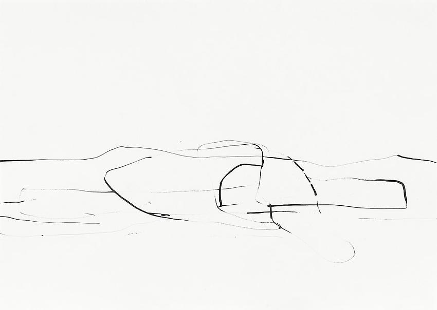 Silvia Bächli<br />Untitled<br />2007<br />india ink on paper<br />17 3/8 x 24 3/8 inches (44 x 62 cm) <br />PF1969<br />