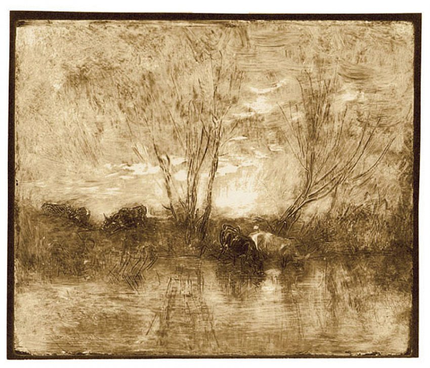 Charles-François Daubigny<br />Vâches à l