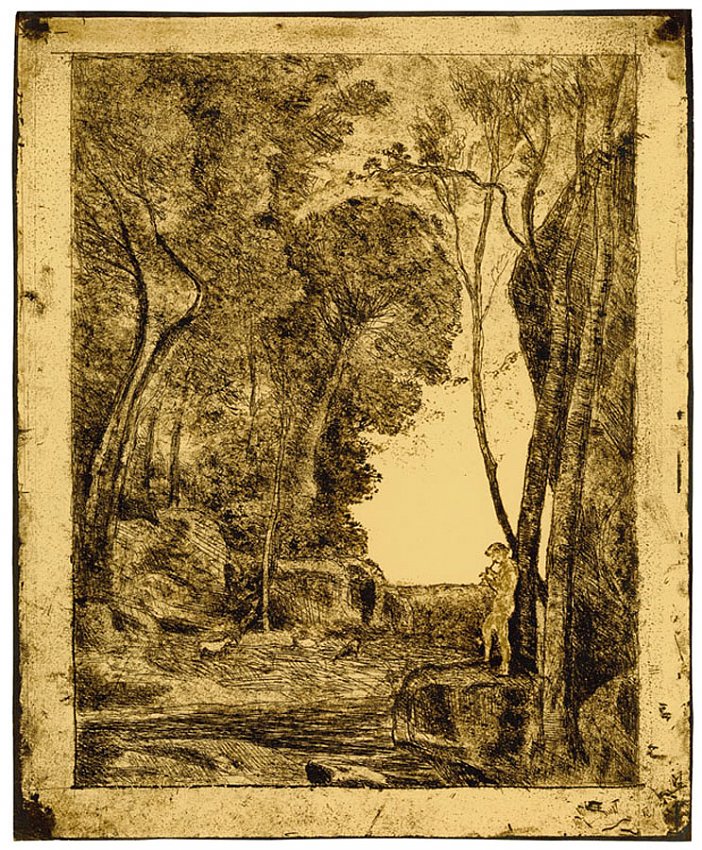 Jean-Baptiste-Camille Corot<br />Le Petit Berger (first plate)<br />1855<br />