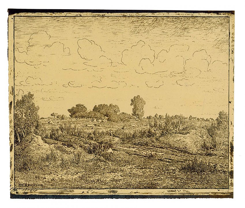Pierre-Etienne- Théodore Rousseau<br />La Plaine de la Plante-à-Biau<br />1862<br />