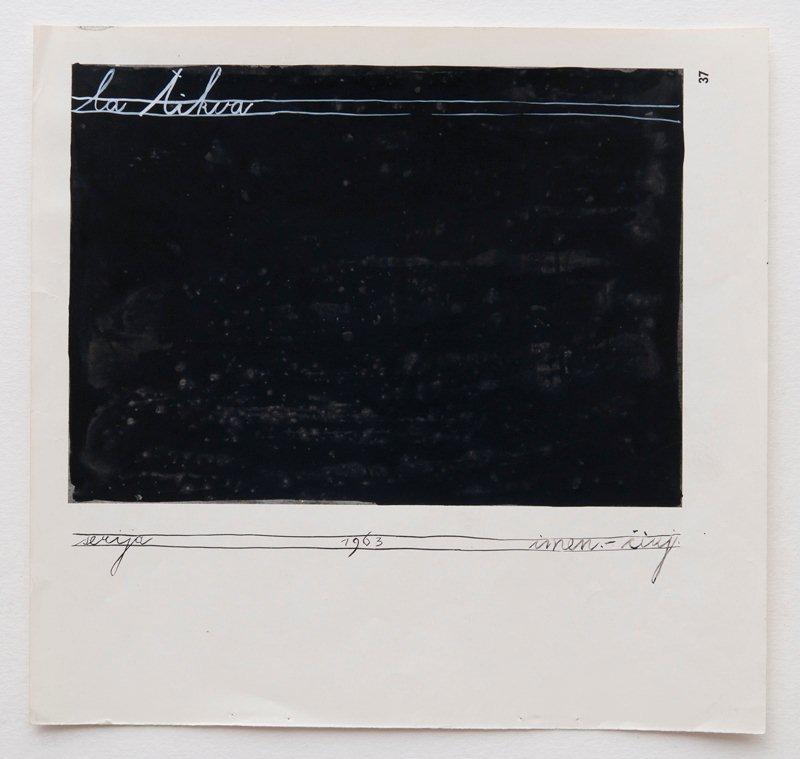 MANGELOS [DIMITRIJE BAŠIČEVIĆ] (1921-1987)<br />La tikva [Pumpkin]<br />(Nouns – Facts, a series)<br />1963<br />tempera on paper<br />7 7/8 x 8 1/4 inches (19.9 x 20.9 cm)<br />