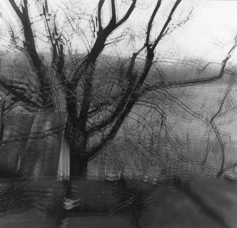 Ralph Eugene Meatyard<br />#13 - #5 Motion<br />c. 1968-72<br />gelatin silver print<br />image and sheet: 7 1/8 x 7 3/8 inches<br />(18.1 x 18.6 cm)<br />mount: 11 1/2 x 9 5/8<br />