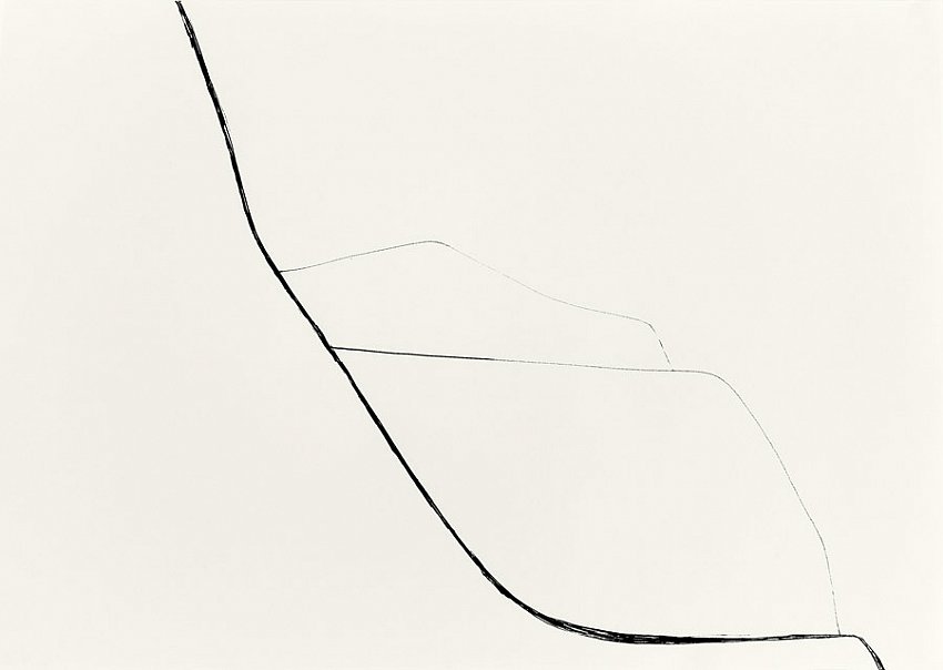 Silvia Bächli<br />Untitled<br />2007<br />india ink on paper<br />24 3/8 x 16 1/2  inches<br />  (44 x 62 cm)<br />PF1356<br />