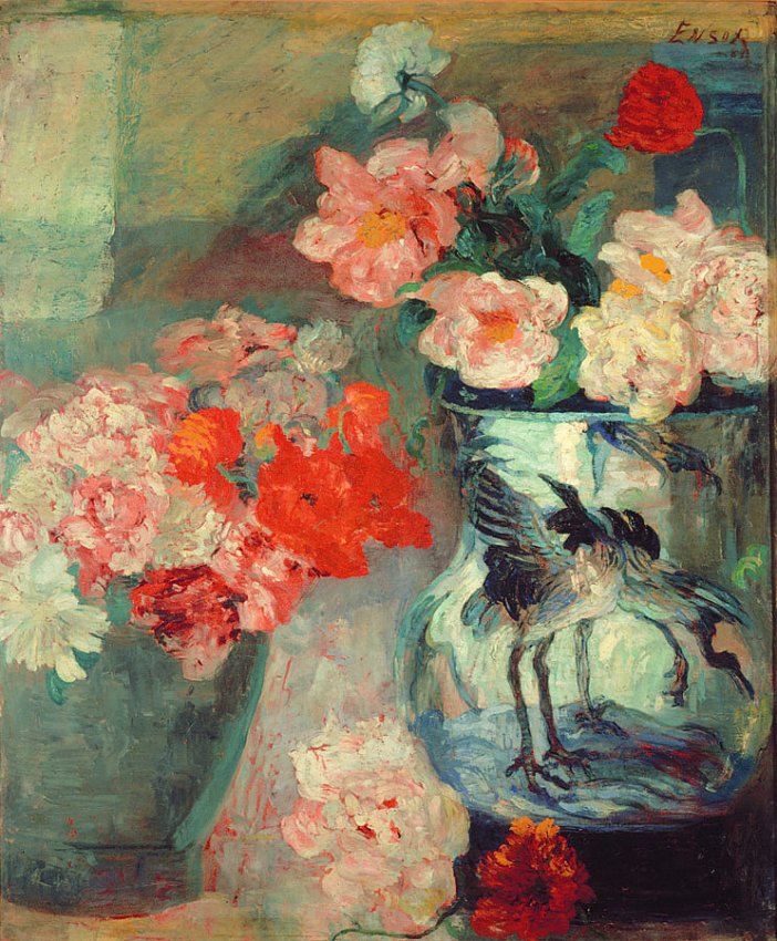 James Ensor<br />Pivoines et pavots (Peonies and Poppies)<br />	1883<br />