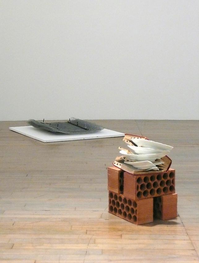 Richard Wentworth<br />Terra Firma<br />2009<br />dictionary, ceramic and bricks<br />15 x 13 1/2 x 10 inches<br />(38 x 34.4 x 25.5 cm)<br />