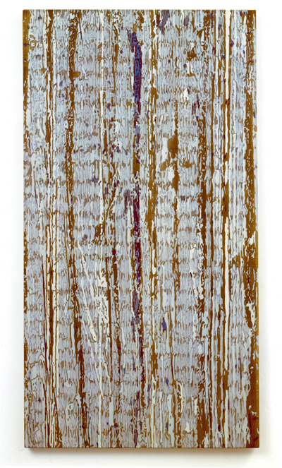 Alex Hay<br />Anomaly Blue<br />	2006<br />	spray acrylic and stencil on linen<br />	67 3/4 x 36 1/2 inches<br />	 (172.09 x 92.71 cm)<br />