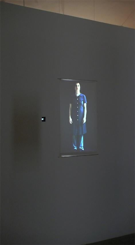 FIONA TAN<br />Projection<br />2010<br />Color, silent<br />HD-cam safety master, rear projection screen 80 x 45 cm, HD projector<br />