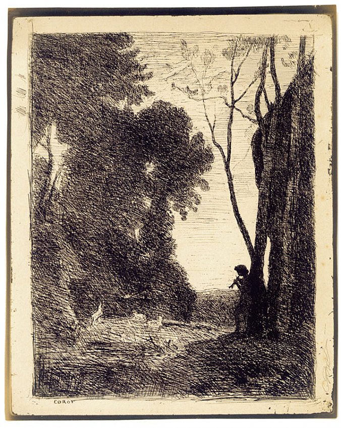 Jean-Baptiste-Camille Corot<br />Le Petit Berger (second plate)<br />1855<br />