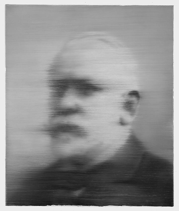 GERHARD RICHTER<br />Alter Mann [Old Man]	(321-1)<br />1971<br />oil on canvas<br />23 1/2 x 19 3/4 inches <br /> (60 x 50 cm)<br />