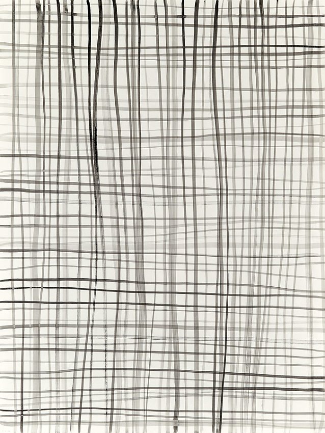 Silvia Bächli<br />Lines 39<br />2007<br />gouache on paper<br />78 3/4 x 59 1/16 inches <br />  (200 x 150 cm)<br />PF1359<br />