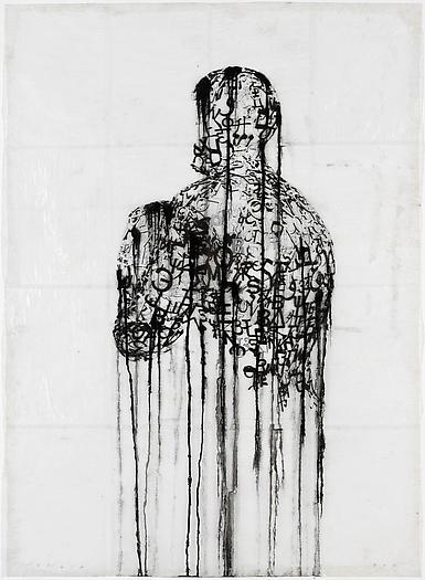 Shadow Study XLVII, 2011
Mixed media on paper
62 1/4 x 44 1/8 inches
158 x 112 cm
