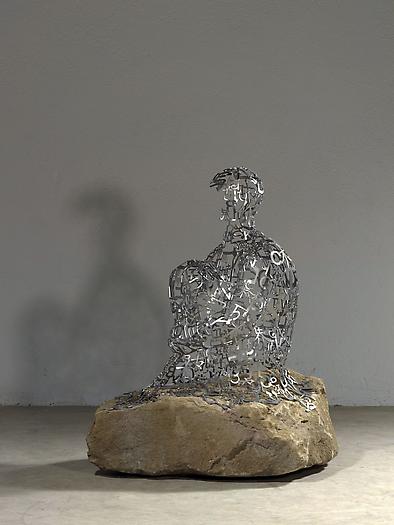 The Hermit II, 2011
Stainless steel and stone
37 3/8 x 26 3/4 x 34 5/8 inches
95 x 68 x 88 cm