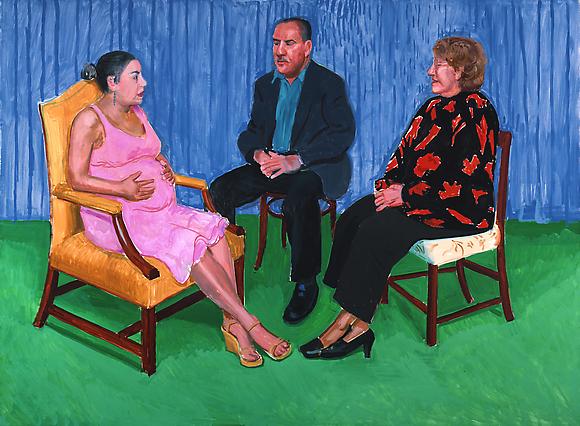 Elsa, David and Dayanna, 2005
Oil on canvas
56 x 76 in.
142.2 x 193 cm