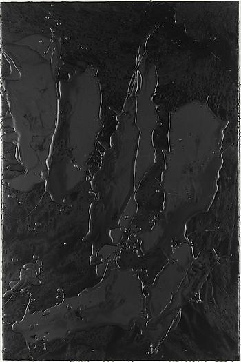 Cosmic Slop, 2008
Black soap and microcrystalline wax on board
36 x 24 inches
91.4 x 61 cm