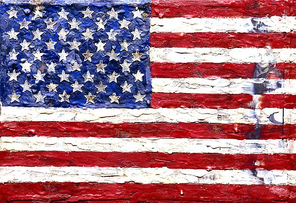 Jasper Johns
Flag, 1965
Encaustic and collage on canvas
7 3/4 x 11 3/8 in.