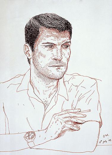 Jean-Pierre de Lima, 2002
Ink on paper
14 1/4 x 10 1/4 in.
36.2 x 26 cm