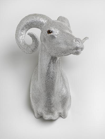 Untitled (Crystal Ram), 2009
Polyurethane foam, crystals, adhesive
27 x 18 x 22 inches
68.6 x 45.7 x 56 cm