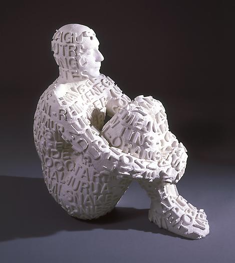 Self Portrait with Rivers II, 2006
Cast white marble
37 x 21 1/4 x 30 3/4 inches
94 x 54 x 78 cm