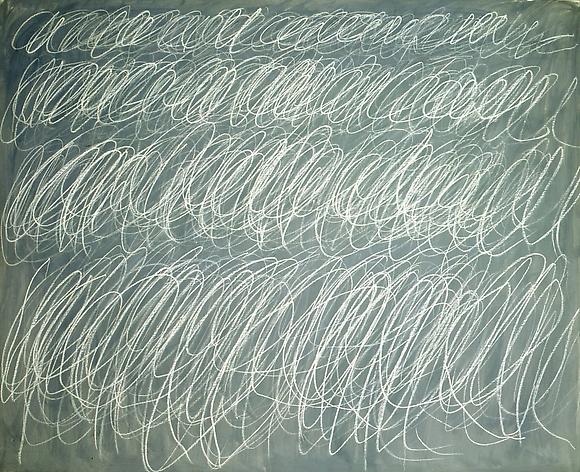 Untitled (Rome), 1970
Oil based house paint, wax crayon on canvas
63 3/8 x 77 3/4 inches
160.96 x 197.48 cm