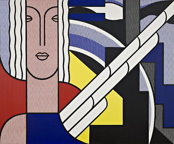 Modern Painting with Classic Head, 1967
Oil and magna on canvas
68 x 82 in.
172.7 x 208.3 cm