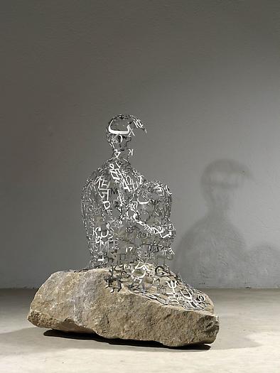 The Hermit I, 2011
Stainless steel and stone
38 5/8 x 21 5/8 x 35 3/8 inches
98 x 55 x 90 cm