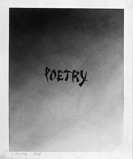 Poetry, 1969
Gunpowder on paper
12 3/4 x 10 1/2 inches
32.4 x 27 cm
