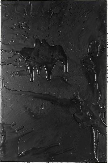 Cosmic Slop, 2008
Black soap and microcrystalline wax on board
36 x 24 inches
91.4 x 61 cm