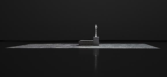 1391, 2007
Digital video projection, 250g paper object, 12 x 120 inch ink jet print, text
Running time: 8 minutes