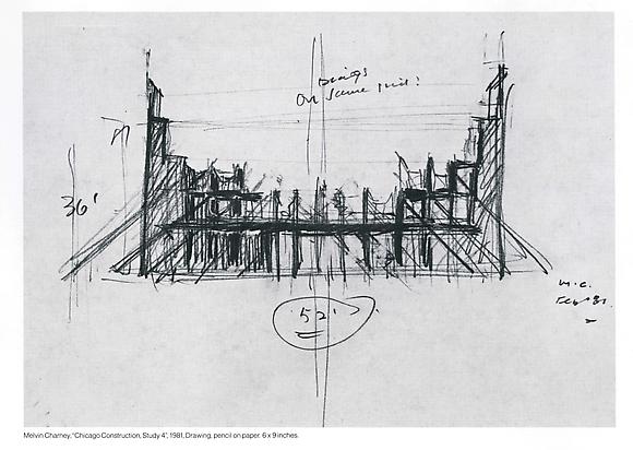 Chicago Construction, Study 4, 1981
Pencil on paper
6 x 9 in.