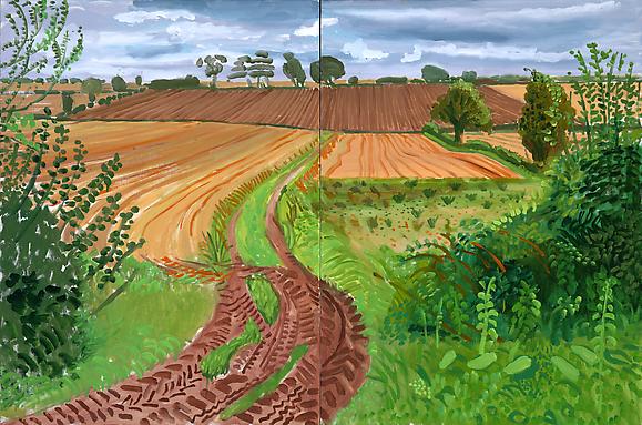Between Kilham and Langtoft, 2006
Oil on canvas, in two parts
48 x 73 in.
121.9 x 185.4 cm