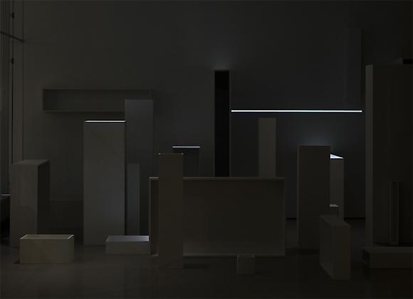 Installation No. 10
Two-channel digital video projection, wood objects, book, text
Running time: 30 minutes
Installed at the Spertus Institute, Chicago