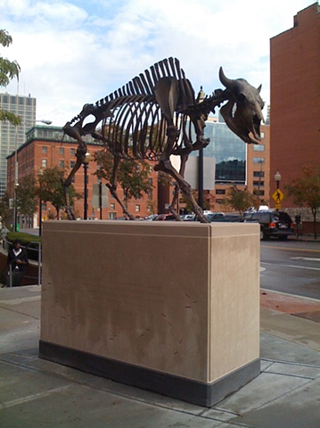 Descent of Civilization (Bison Memorial), 2010
Bronze, limestone
120 x 107 x 36 inches
304.8 x 271.78 x 91.44 cm
