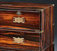 An Anglo-Indian Campaign Chest in Solid Calamander