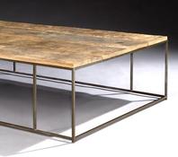 A Patinated Steel Coffee Table