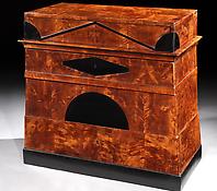 An Ebony & Satin Birch Commode