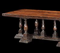 A Large Seventeenth Century Walnut Refectory Table