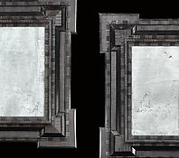 A Pair of Ebonised Ripple Moulded Mirrors in the Seventeenth Century Taste