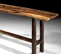 A Mid-Tweentieth Century Solid Macassar Ebony Side Table