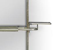 A Large Nickel Framed Hall Mirror with Shelves