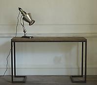 Patinated Steel Console Table