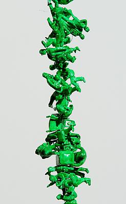 In 2004, the urban population accounted for 804/1000 of the total population of the United States, 2007
approximately 1000 painted figures on thread
120 9/10 inches long Image