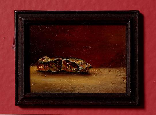 David Lefkowitz, Morsel Portion, 2000, Oil on panel, 2 x 1 1/2 inches Image