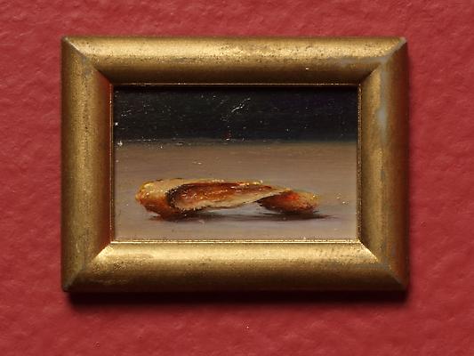 David Lefkowitz, Rind Bit, 2001, Oil on panel, 1 1/4 x 1 inch Image