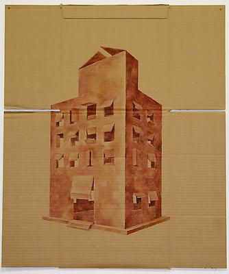 1705 E. Roscoe, 2011
Watercolor on cardboard
31 x 26 inches Image