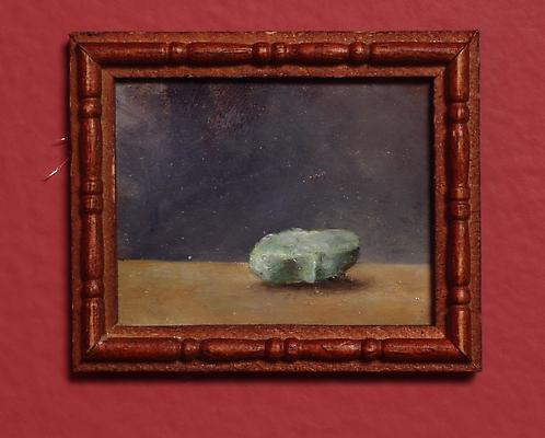 David Lefkowitz, Greenish Styrofoam Pellet, 2000, Oil on panel, 2 x 2 inches Image