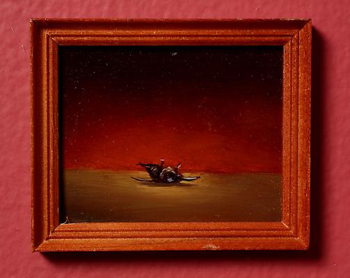 David Lefkowitz, Dead Fly, 2009, Oil on panel, 2 1/2 x 2 1/4 inches Image